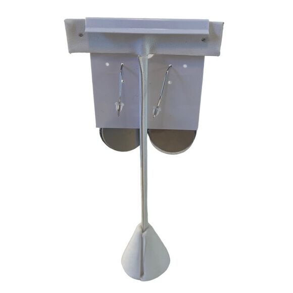 Lightweight button shaped blue & green colored earrings. - Picture 6 of 7